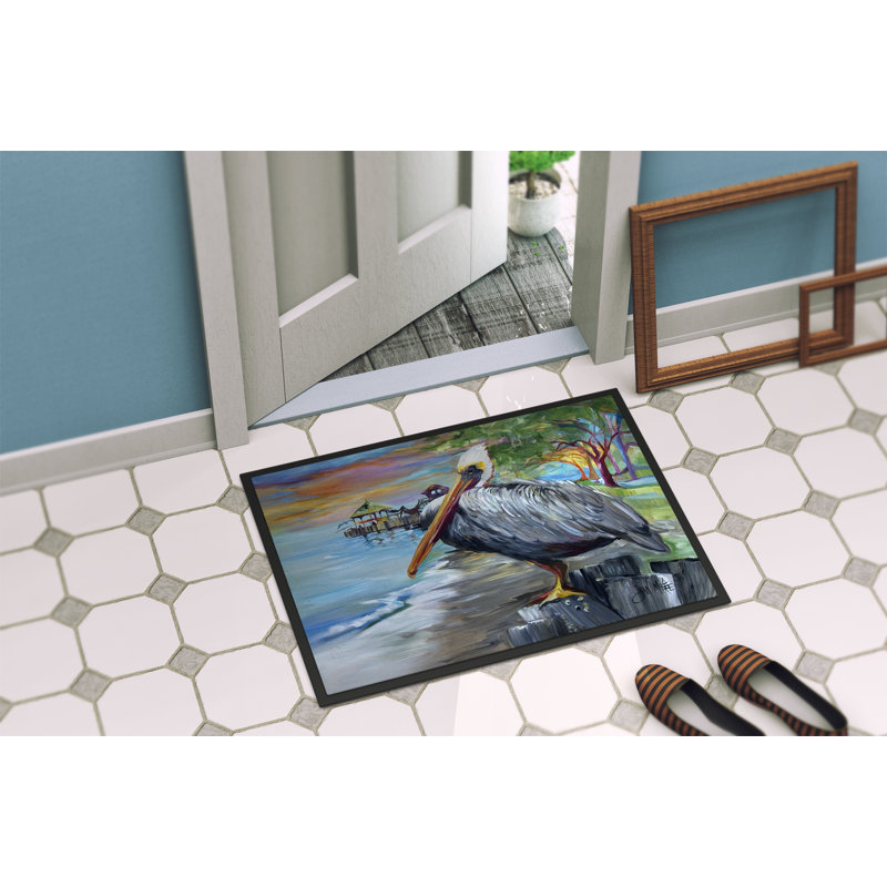 Tapis de porte d’intérieur anti-dérapant pelican view, Rectangle 2 pi x 3 pi