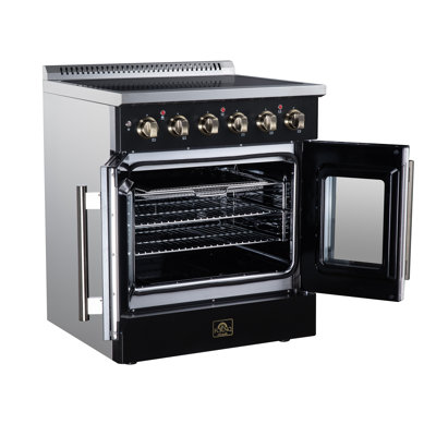 Cuisinière électrique 30 po Galiano, noir, 4 éléments, 4,32 pi³ avec friteuse à air