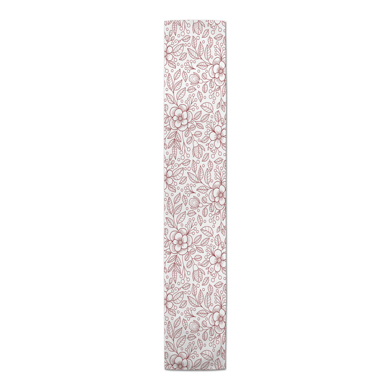 Chemin de table Alikee, L 72 po x P 16 po, Rouge