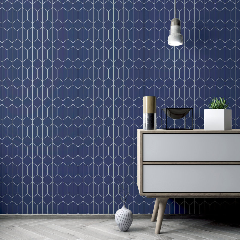 Papier peint Orson, Bleu