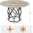Modern Farmhouse Round Dining Table for 4-6 – 47 Inch Industrial Restaurant Table with Sturdy Metal Base – Rustic Wood Circle Design for Kitchen or Dining Room-90172243