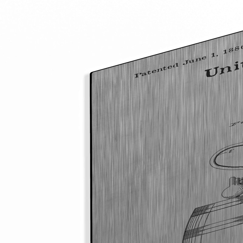 «Beer Pump Blueprint Brevet White» par Patents, H 36 po x l 24 po
