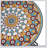 Round Ceramic Outdoor Side Table,Colorful+Black
