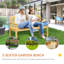 Boba 2 Seater Wooden Garden Bench with Armrest Orange