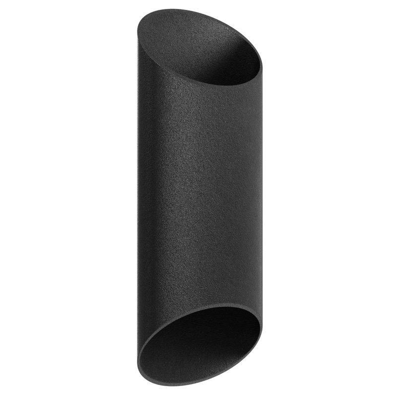 Plafonnier encastré d’extérieur 2 lumières Grimes, H 20 po x l 7 po x P 4,7 po, Noir