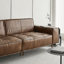 Canapé modulaire brun en similicuir-598041762-598041761