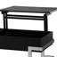 Table basse avec plateau relevable, ultrabrillant et chrome-522632102