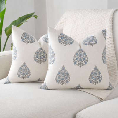 Blue Floral Block Print