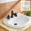 Robinet pour salle de bain à 3 trous et 2 poignées en bronze huilé SoftStream-55043220