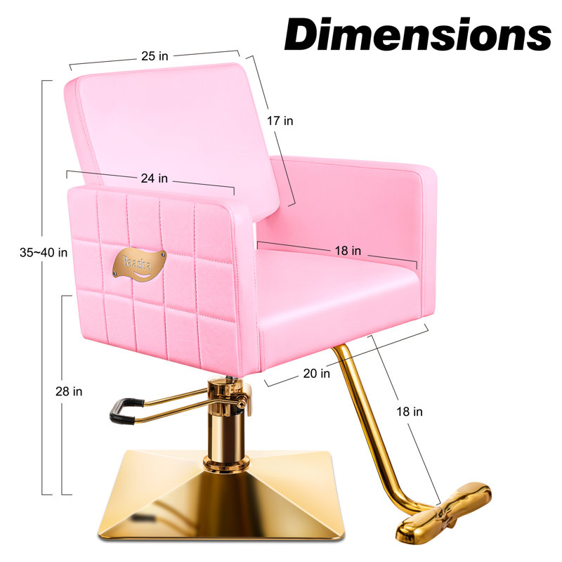 Chaise de dessinateur robuste Lilyannah, Rose