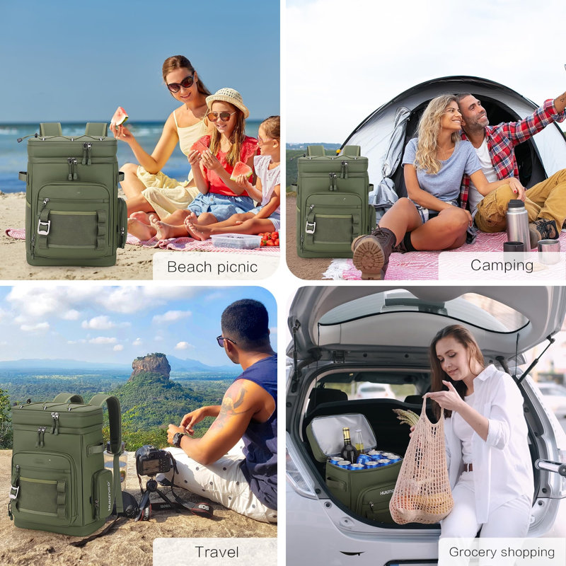 Canvas Picnic Backpack, Green