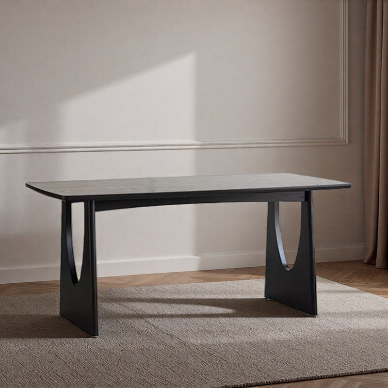Table multifonctionnelle en bois de frêne noir, 29.92"H x 70.86"L x 35.43"W