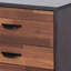 Table d'appoint en noyer avec tiroirs 3/4