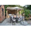 AMALFI IVORY 4 Seater Padded Set including 2.3m Parasol