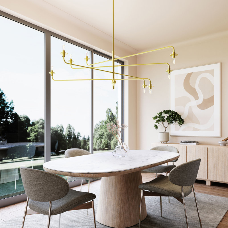 Atelier Contemporary 60" Brass and Glass Pendant Light