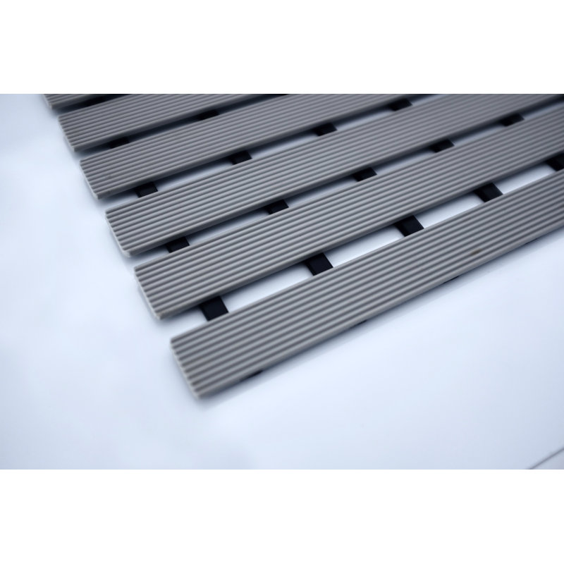 Non-Slip Slatted Shower Mat, Grey
