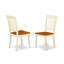 L'ensemble de mobilier de salle à manger 5 pièces comprend une table rectangulaire en bois avec feuille papillon et 4 chaises de cuisine, babeurre et cerise-468628730-510094853-510094855