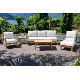 Huntington Outdoor 6 - Piece Teak Conversation Set