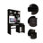 Compu 180 Hutch Desk, Multiple Shelves, Retractable Keyboard Tray, Cpu Door Panel, One Drawer-50330361