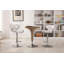 Ensemble de 2 tabourets pivotants réglables Masaccio avec base chromée Airlift, blanc