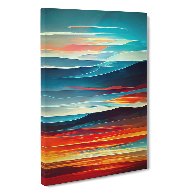 Sunset Abstract Art No.1 - Wrapped Canvas, 60cm H x 40cm W x 3cm D