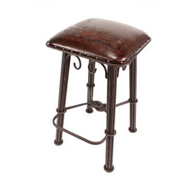 Kiasia Iron Bar Stool (Flowers Pattern)