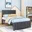 Lit plateforme tapissier avec lit gigogne et tiroirs de rangement-778333926-778333924