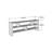 Modern White TV Stand with Numerous Shelves, 46.3 x 21.7 x 11.0 inches | 100% Melamine Coated Particle Board, Thickness: 0.71 inches | Stylish Storage Solution for Living Room & Entertainment Spaces, Elegant Design-1134958082