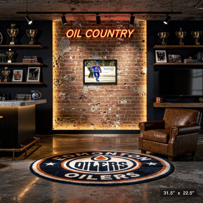 «Wayne Gretzky Edmonton Oilers», toile encadrée 20 x 29 avec citation