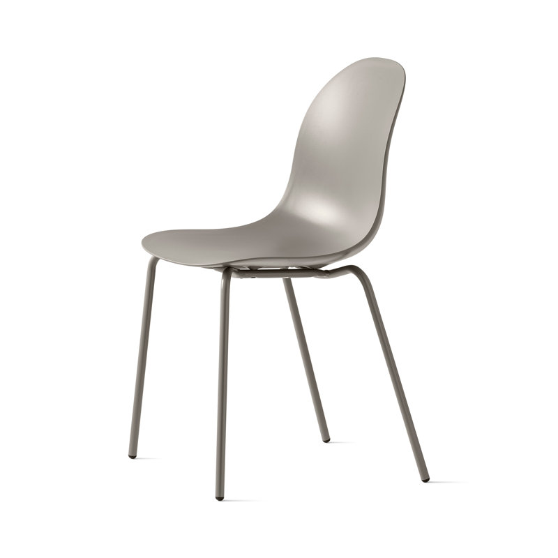 Chaise sans accoudoir Academy avec structure en métal, Taupe mat