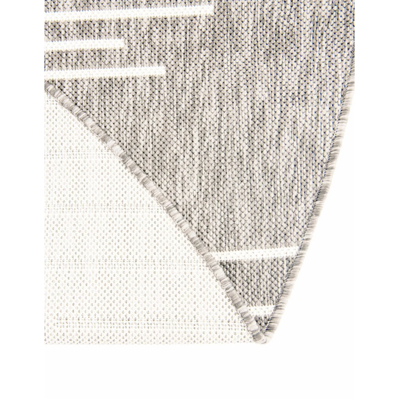 Tapis intérieur / extérieur gris Ava-Mary, Rond 10pi