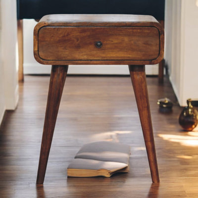 Nightstand 45cm W Solid Wood Bedside Table