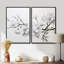 Minimalisme, art mural blanc et cerisier gris II-80906485-80906486-80906477