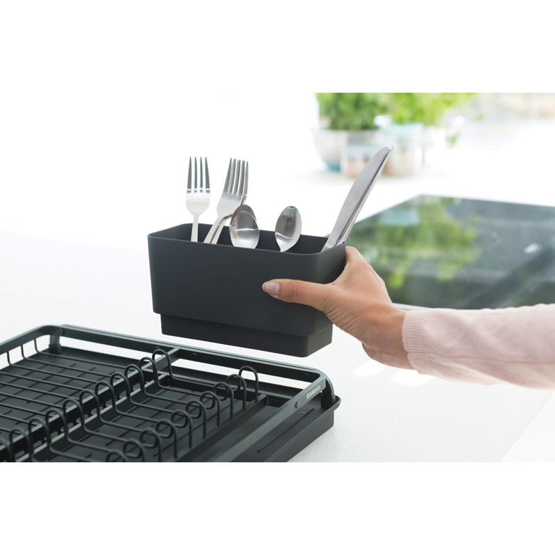Brabantia Sinkside Dish Drying Rack, Dark Grey