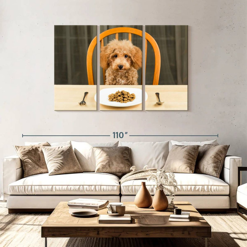 Brampt Dog Dinner Time, 48" H x 74" W