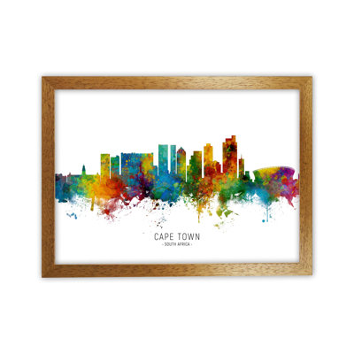 Cape Town South Africa Skyline by Michael Tompsett - Print