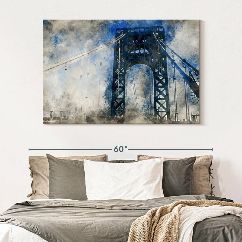 Lilie Abstract Bridge, 34" H x 51" W