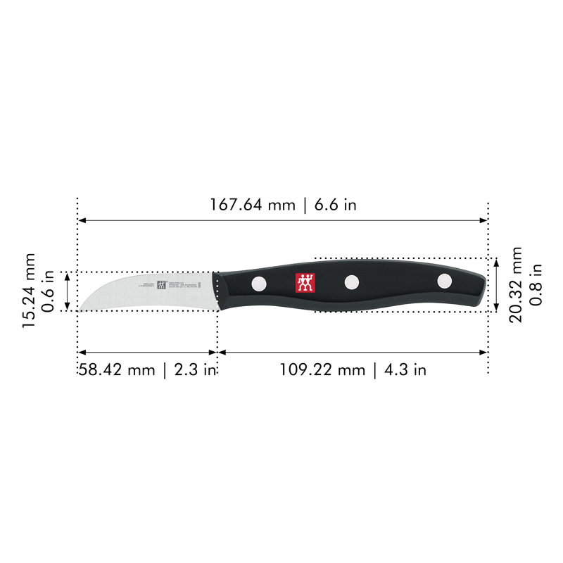 Couteau à éplucher à bec unique 2,76 pouces Zwilling