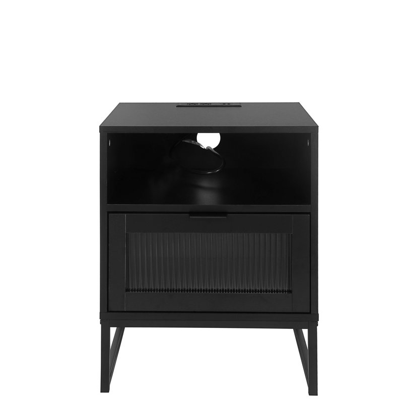 Table de chevet Stidham, Noir