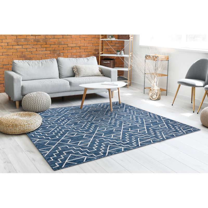 Shreve Geometric Flatweave Area Rug, Rectangular 140 x 190cm