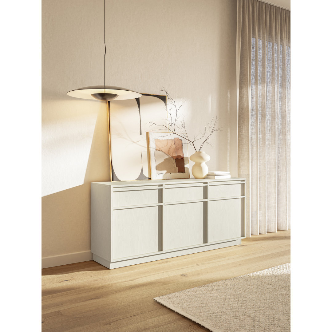 Evo Three Door Sideboard With Drawers 154 cm On Plinth