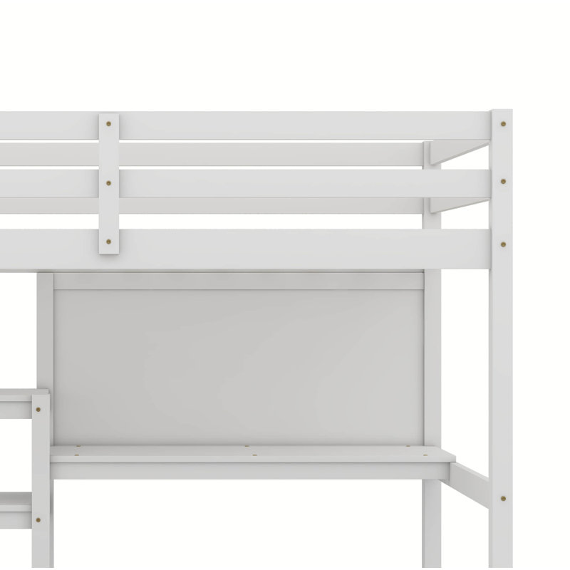 Hermino Kids Loft Bed, Twin, White