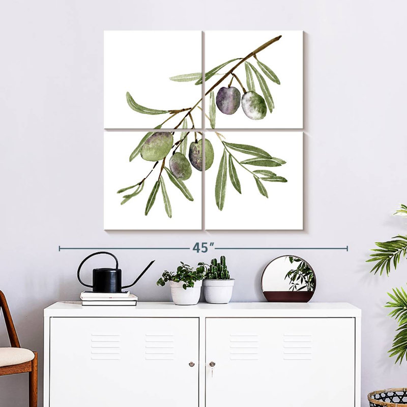 Harnek Fresh Olive Branch I, 32" H x 32" W