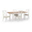 Batchelder Upholstered Cross Back Side Chair in Ivory