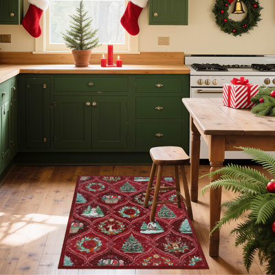 Rectangle Geometric Washable Area Rug