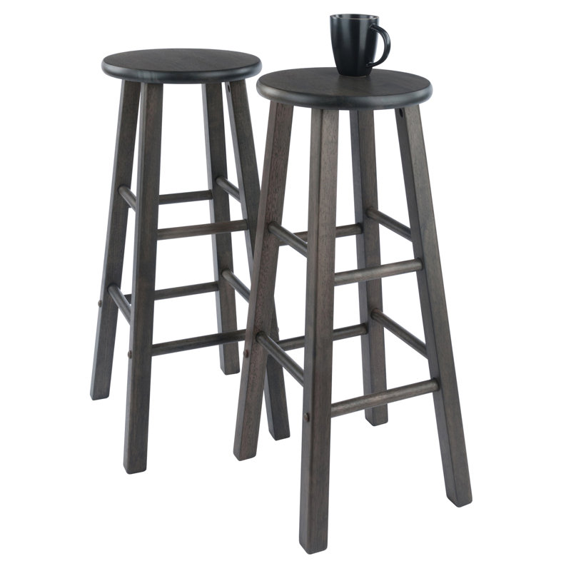 Element 2-Pc Bar Stool Set, Black