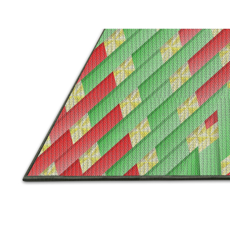 Tapis orange / vert mer, Rectangle 7 pi x 9 pi