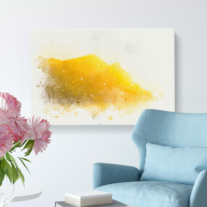 Bird Above the Channel Islands in Abstract - Wrapped Canvas, 40cm H x 60cm W x 3cm D