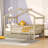 Zhayne Wooden House Bed with Trundle-1451600448-1451600451
