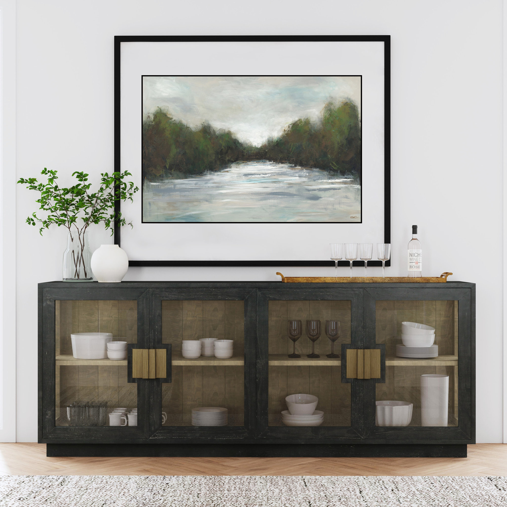 Daniella 90" Sideboard, Black